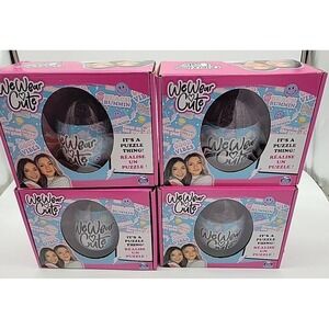 4 X We Wear Cute 100-Piece Surprise Puzzle Egg Packaging w/ Tik Tok Stickers NEW